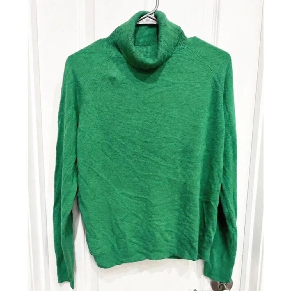 JM Rogers Women’s Large Green Turtleneck Acrylic Knit Pullover Sweater